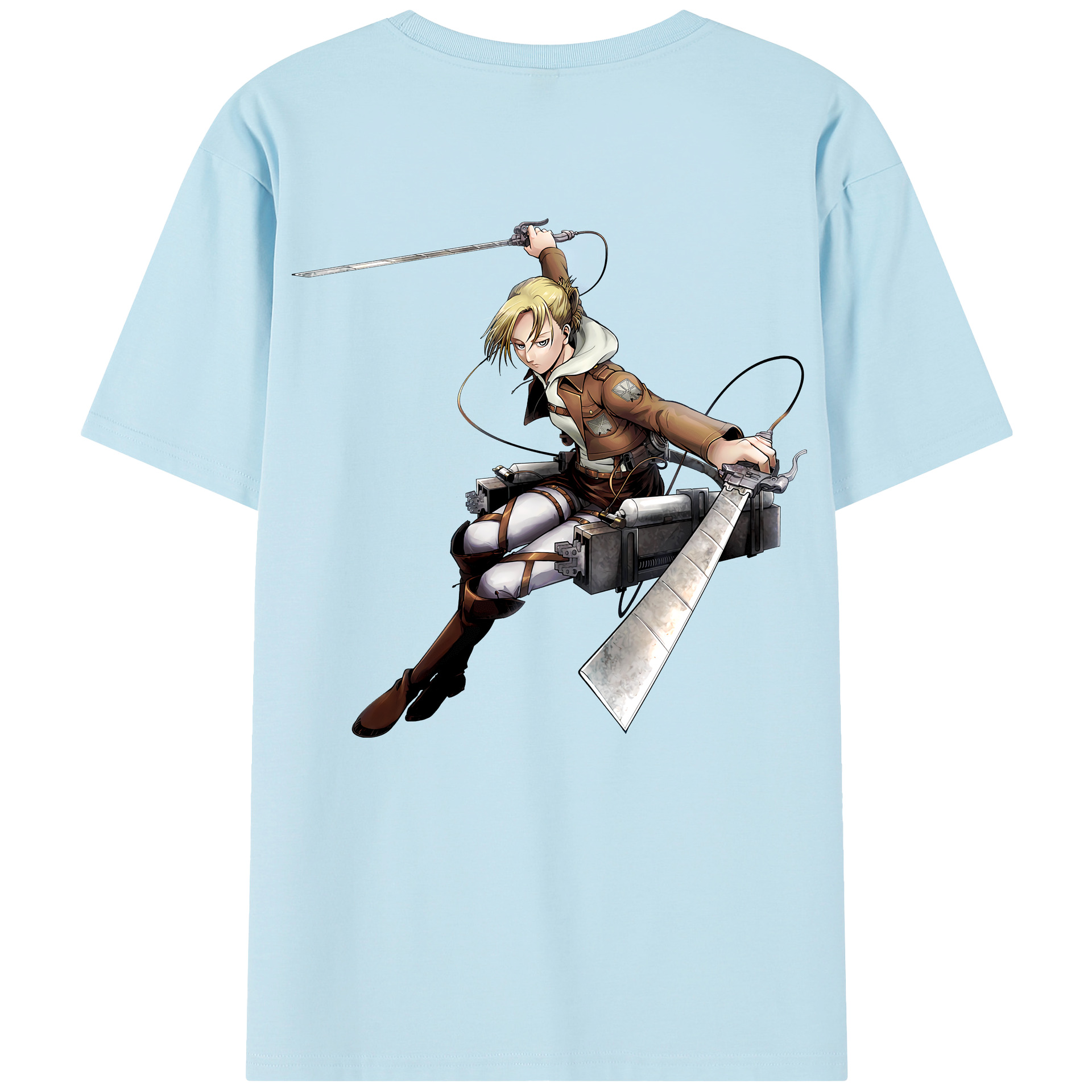 （画像用） 進撃の巨人 アニ・レオンハート Attack on Titan Annie Leonhart 綿100％半袖Tシャツ（背面プリント）